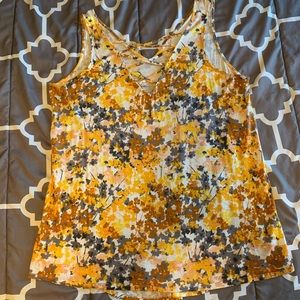 Tunic length floral tank